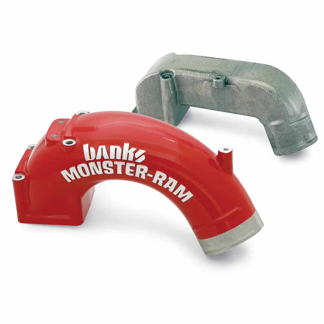 42766 – BANKS Cold Air Intake, Powdercoated Red Cast Metal Tube Without Filter With Air Box